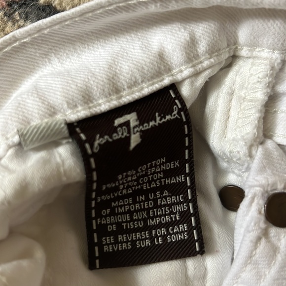 7 For all mankind vintage white shorts , Sz 27 - Picture 3 of 4